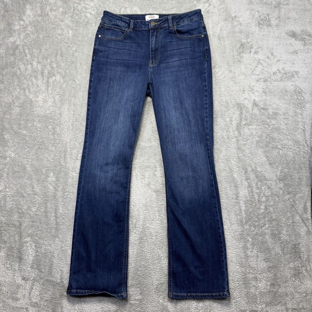 Wrangler Jeans Women's 12/31 Dark Blue Denim High Rise Bold Boot Western 31x31